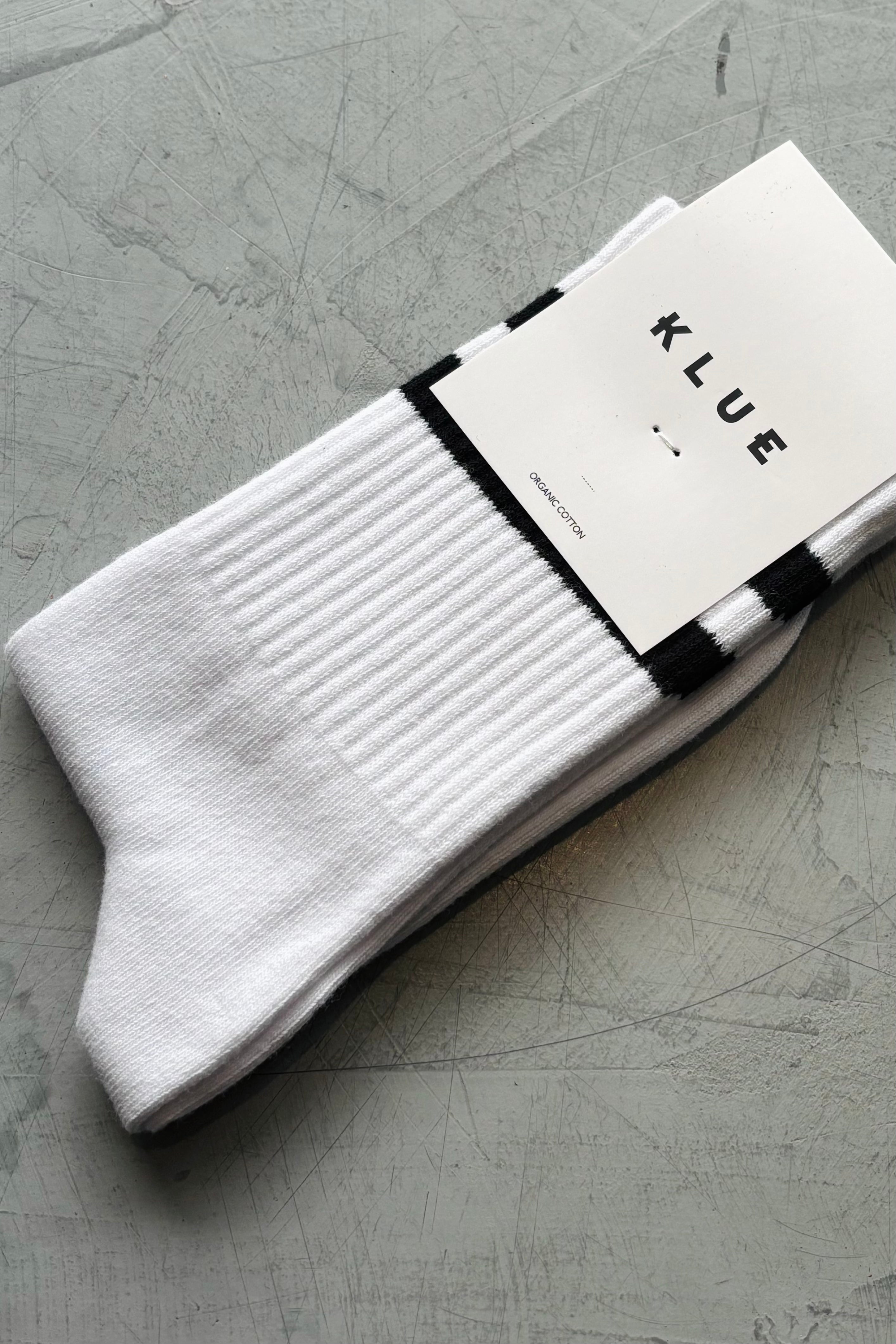 KLUE Cotton Tennis Socks for Men & Women - Breathable Athletic Socks with Arch Support - White Sports Socks for Running, Gym, Workout & Casual Wear