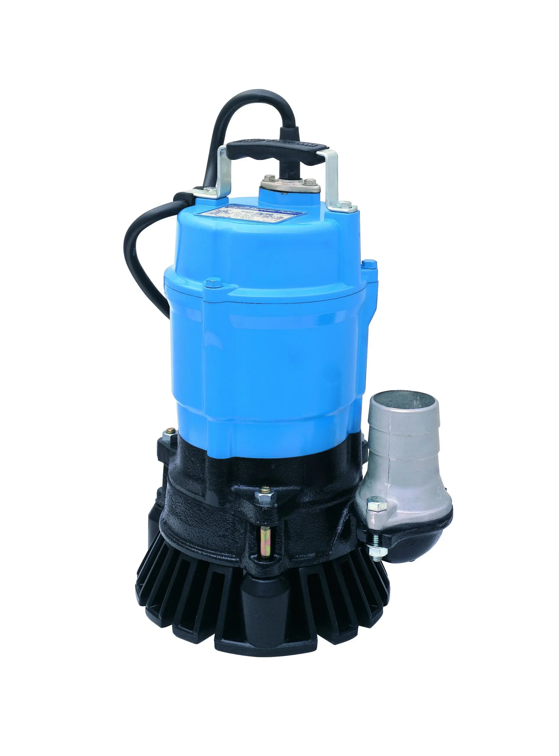 Tsurumi HS2.75S 0.75kW Single Phase Submersible Drainage Pump with Semi Vortex Impeller - 300LPM/180kPa Max Flow - Ideal for Basement Flooding, Construction Sites & Industrial Water Removal