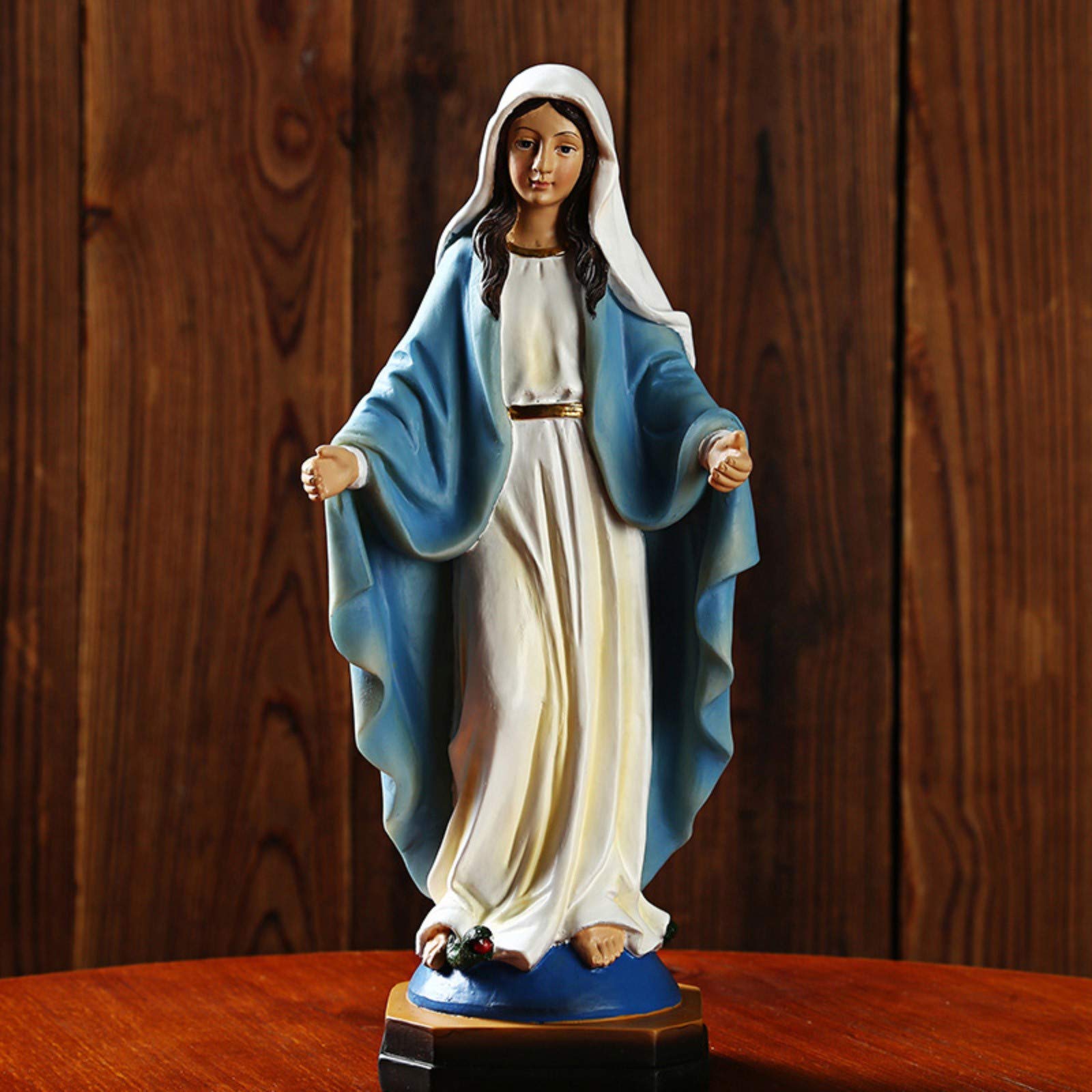 KSHQU Our Lady of Guadalupe Statue - Handcrafted Resin Home Decor for Catholic Gifts, Office Blessings & Family Altars (Multicolor) | Perfect for Prayer Corners, Religious Collections & Spiritual Home Décor