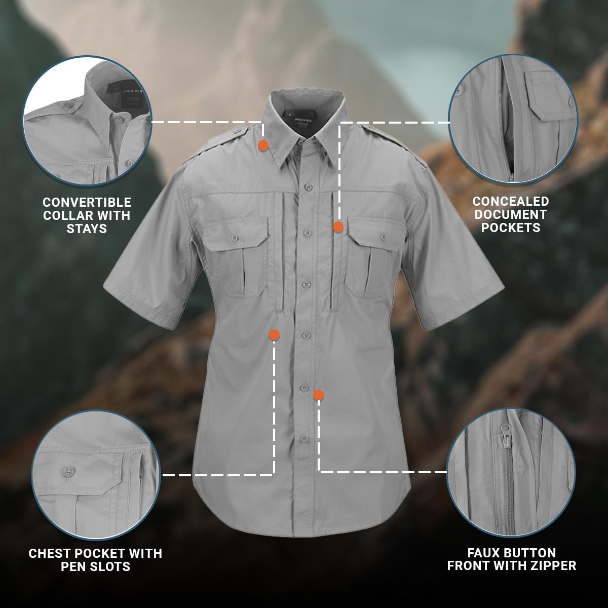 Propper Short Sleeve Tactical Shirt - Military & Outdoor Performance Shirt for Men - Perfect for Hiking, Hunting & Tactical Training