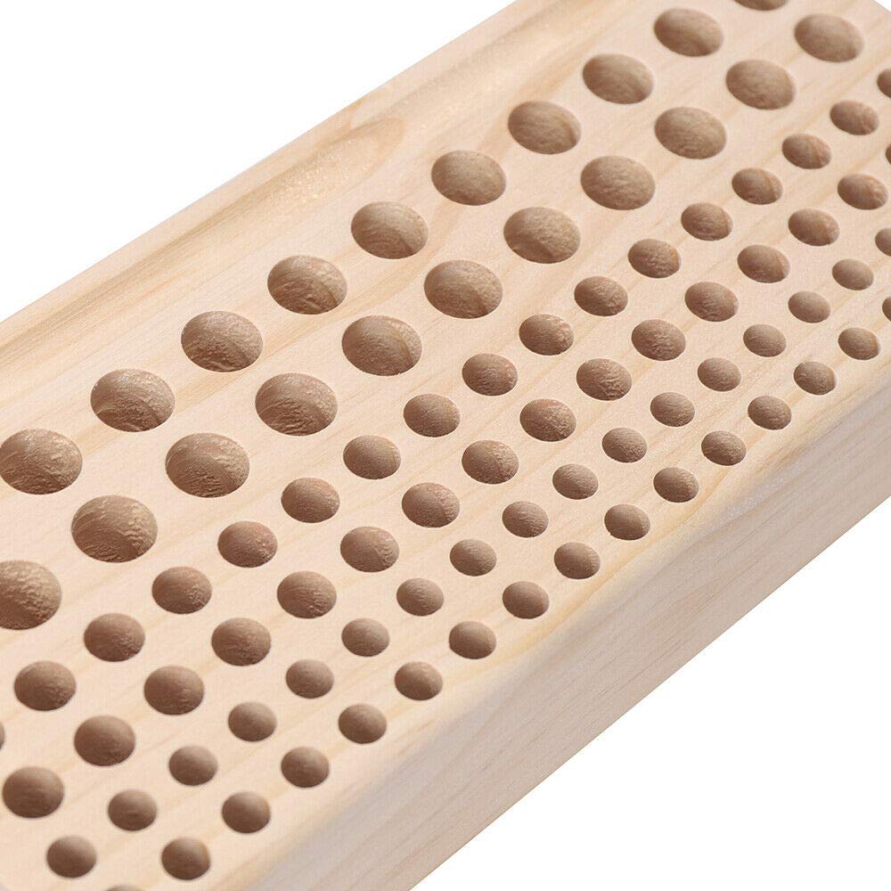 Fetcoi 98 Holes Leather Craft Tool Holder - Professional Wooden Leather Tool Organizer Storage Box for Leatherworking, DIY Crafting & Repair | Perfect for Workshops, Studios & Home Leather Craft Projects