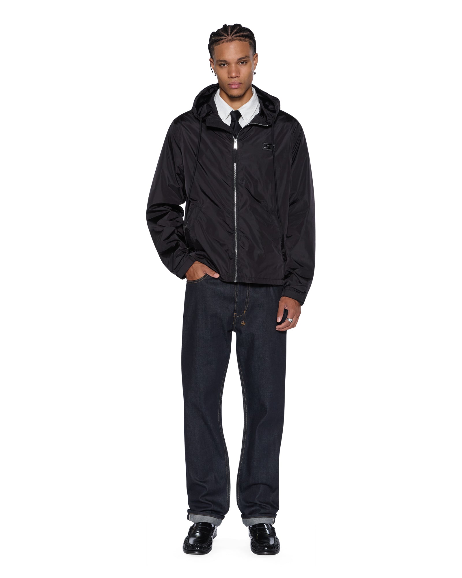 TEK Nylon Jacket for Men & Women - Lightweight Waterproof Windbreaker - Black Outdoor Jacket for Hiking, Running & Travel