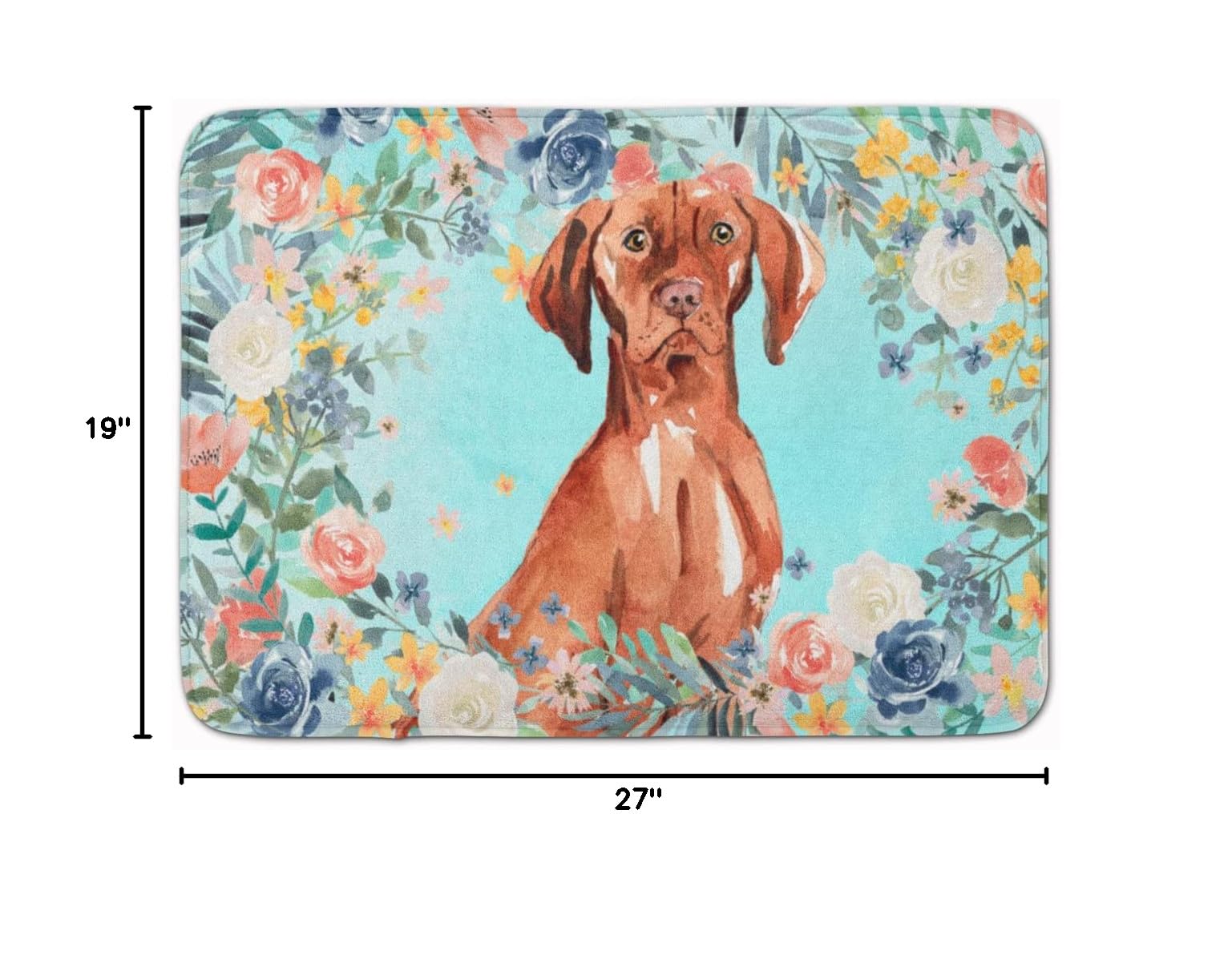 Vizsla Machine Washable Memory Foam Bath Mat - Non-Slip Quick Dry Bathroom Rug, Durable Kitchen Mat with Decorative Artwork | Perfect for Bathrooms, Showers & Kitchen Floors