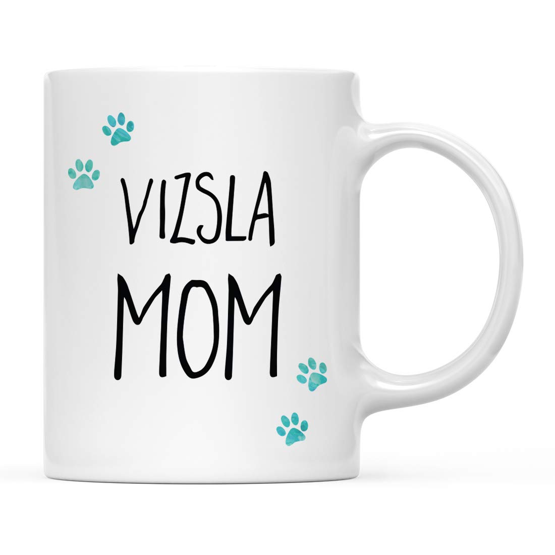 Funny Dog Mom Coffee Mug - 11oz Ceramic Cup with Vizsla Paw Print Design, Perfect Gift for Dog Lovers (Includes Gift Box) | Great for Christmas, Birthday & Daily Coffee Use at Home/Office