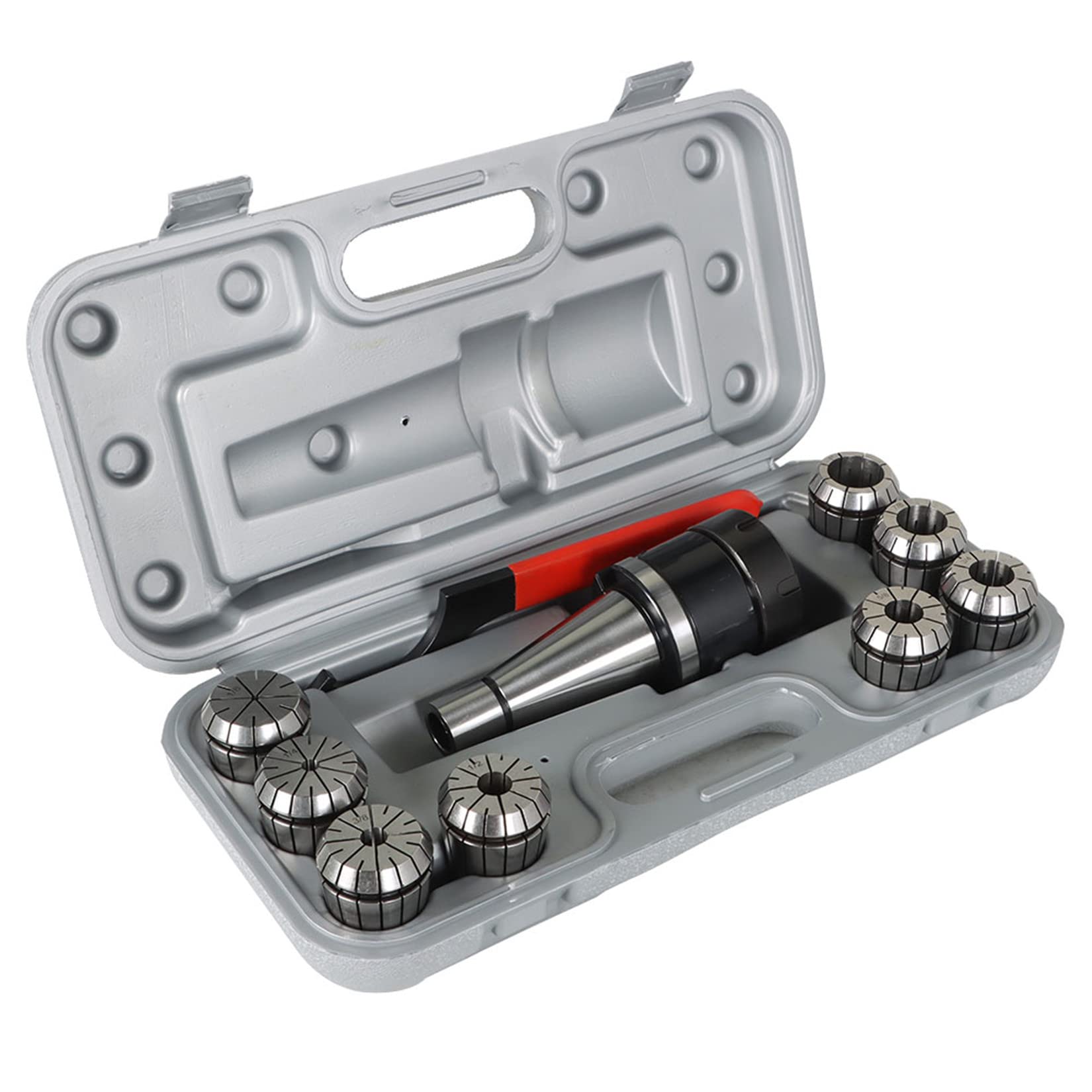ER-40 Chuck Shank #40 NMTB Taper - 10Pcs Spring Collet Chuck Tool Holder Set with Storage Box - Perfect for CNC Engraving Machines, Milling & Lathe Tools - Ideal for Precision Metalworking, Woodworking & DIY Projects