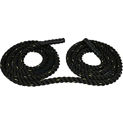 1.5 Inch x 30 Feet Poly Dacron Battle Rope for Strength Training & Fitness Workouts | Heavy Duty Undulation Exercise Rope | USA Made | Ideal for CrossFit, Gym & Home Workouts