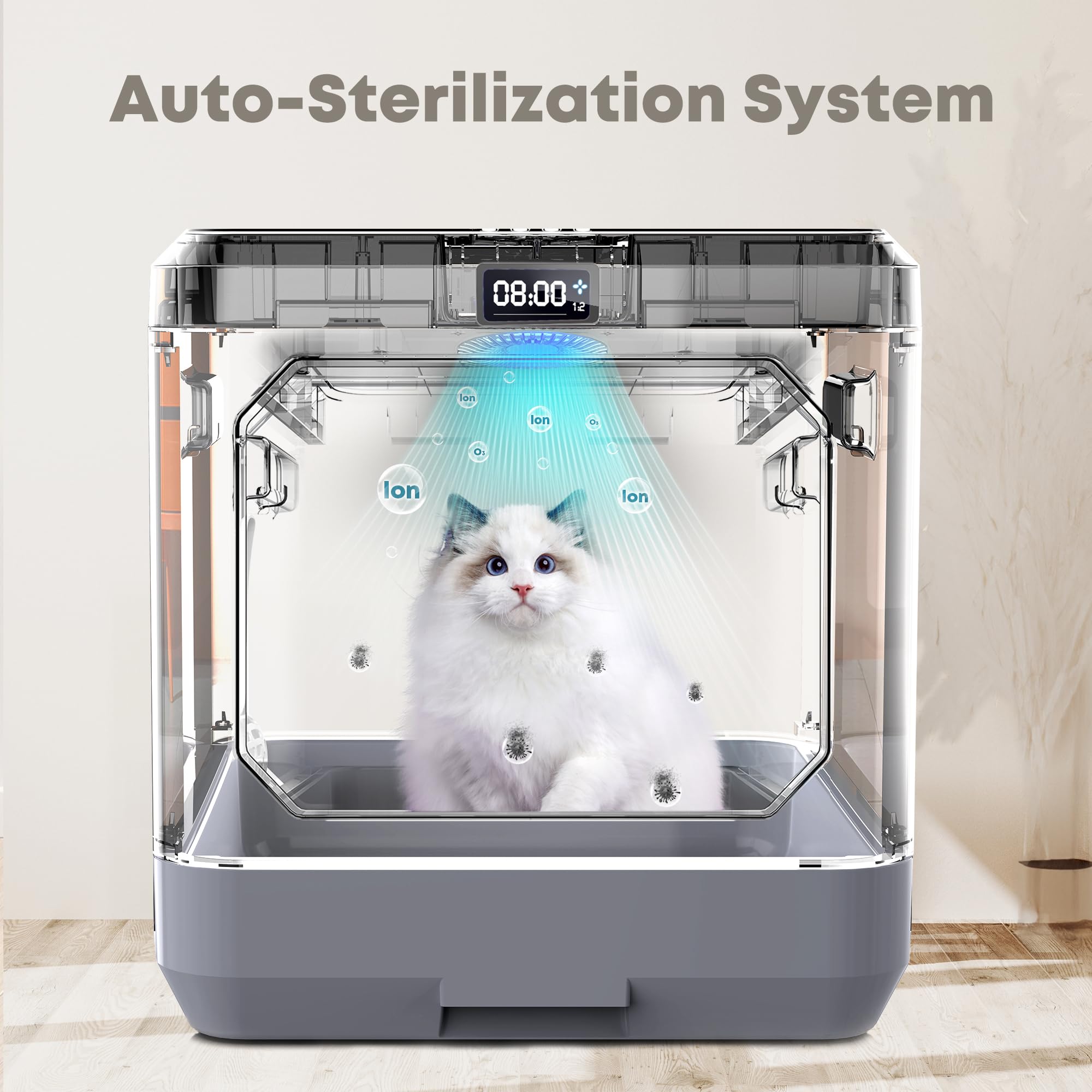 Upgraded Smart Cat Litter Box - Extra Large Enclosed Litter Box with Lid for Multiple Cats | Odor Control & Privacy for Indoor Cats | Perfect for Homes with 2+ Cats