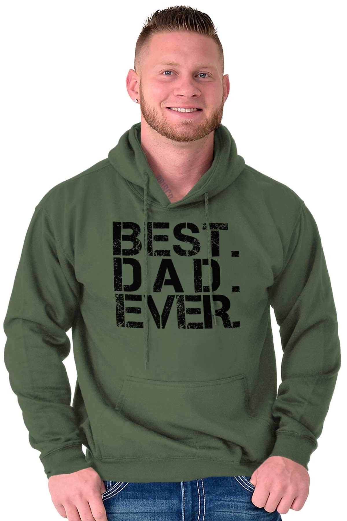 Brisco Brands Best Dad Ever Cool Hoodie - Men's Soft Hooded Sweatshirt for Casual Wear, Gifts & Family Outings