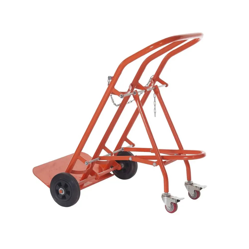 Heavy Duty Cylinder Trolley Cart - Gas Cylinder Hand Truck with 360° Swivel Wheels for Easy Transport - Perfect for Workshop, Garage, and Industrial Use