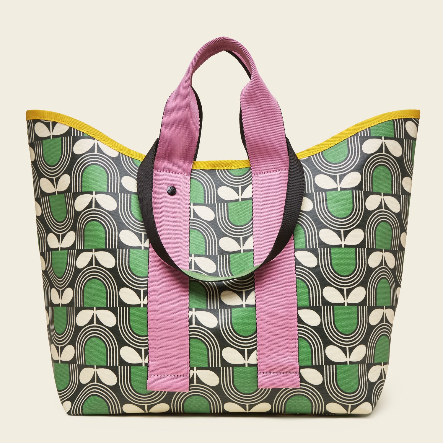 Stylish Striped Tulip Carryall Large Tote Bag - Perfect for Work, Travel & Everyday Use
