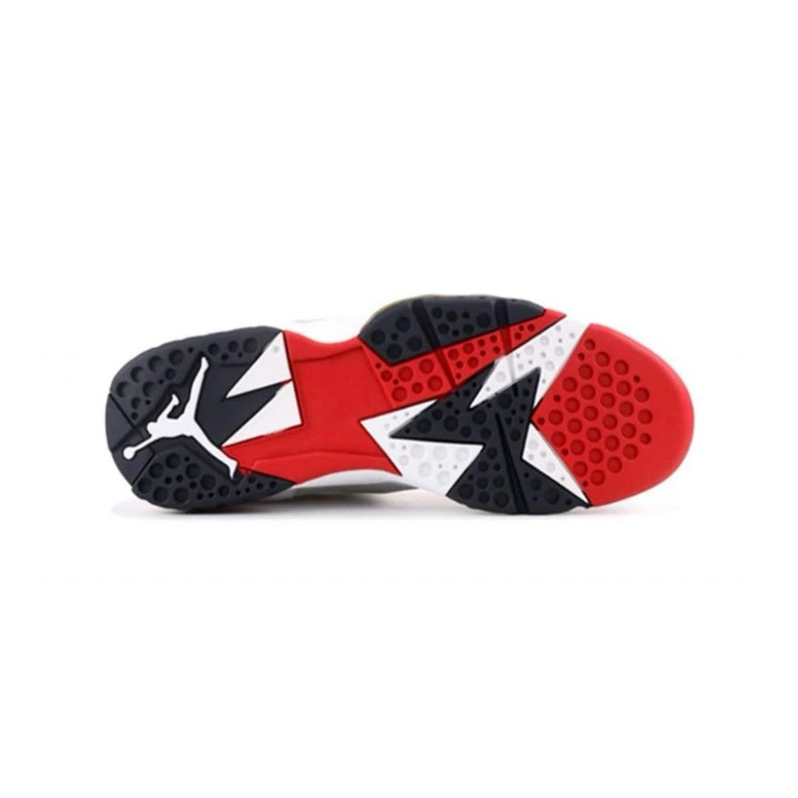 Air Jordan 7 Retro 2004 Olympic White Metallic Gold Navy True Red Basketball Shoes - Men's High-Top Sneakers for Streetwear & Sports Performance