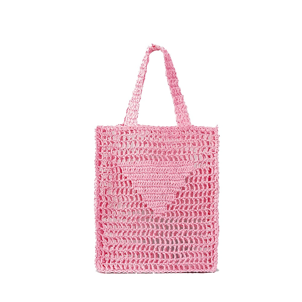 Stylish Women's Striped Straw Handbags - Trendy Summer Beach Tote for Vacation, Shopping & Outdoor Activities