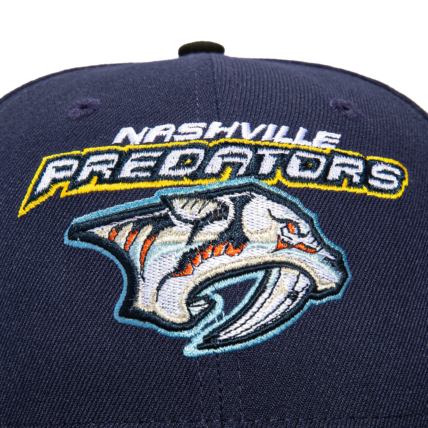 New Era 59Fifty Nashville Predators 10th Anniversary Patch Logo Hat - Light Navy & Black - Official NHL Hockey Cap for Fans & Collectors - Perfect for Games, Tailgating & Sports Events