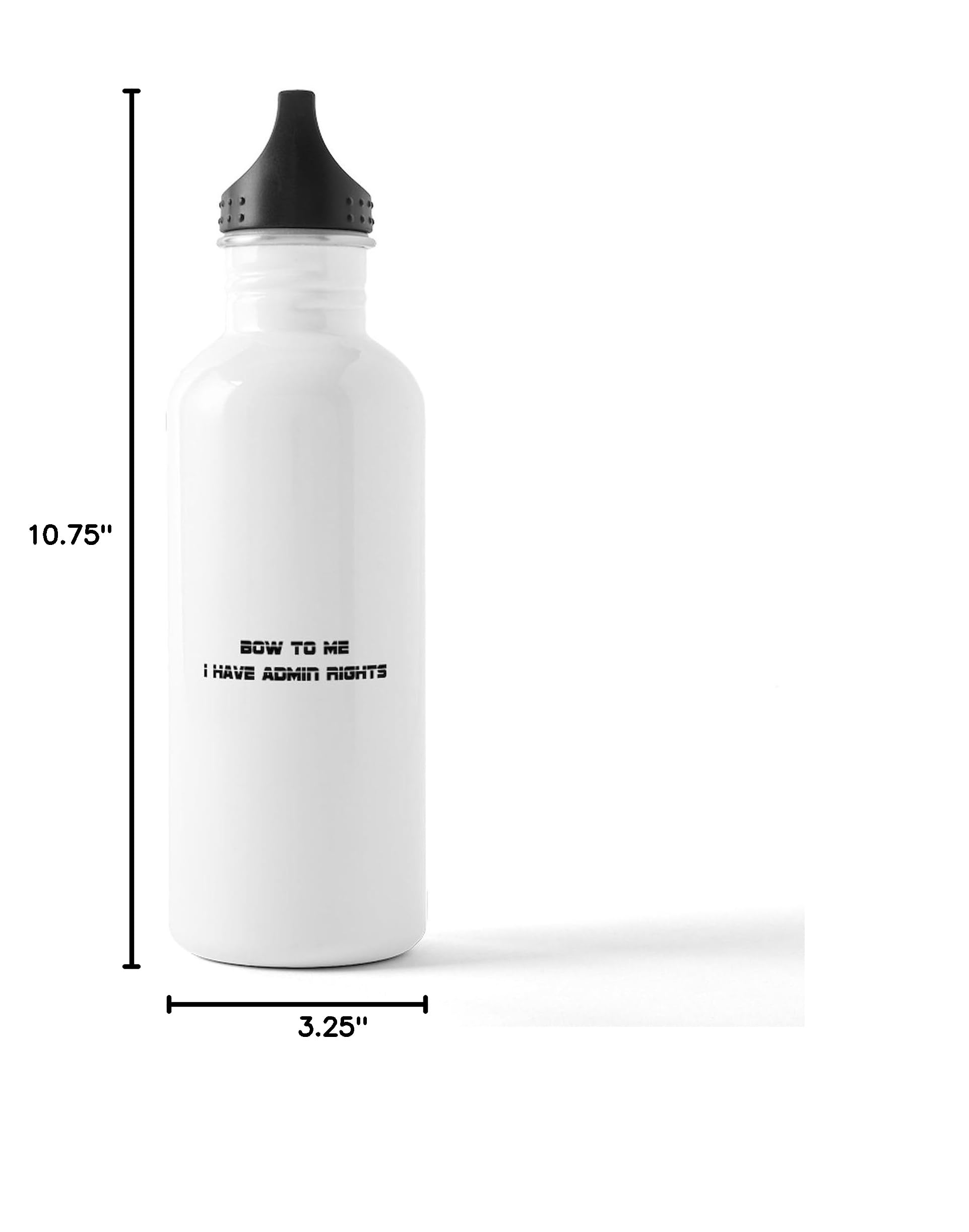 Stainless Steel Water Bottle 1.0L (34 oz) - Insulated Double Wall Vacuum Flask - Leakproof & BPA Free - Perfect for Gym, Hiking, Office & Travel - CafePress Admin Rights Edition