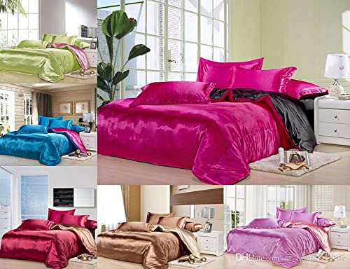 Luxurious True Silk Satin Comforter - 300 GSM Fluffy Down Alternative Bedding - Box Stitched Design - Ultra Soft & Machine Washable - Olive Green - Twin/Twin XL Size - Perfect for Cozy Bedroom Decor & Guest Room Comfort