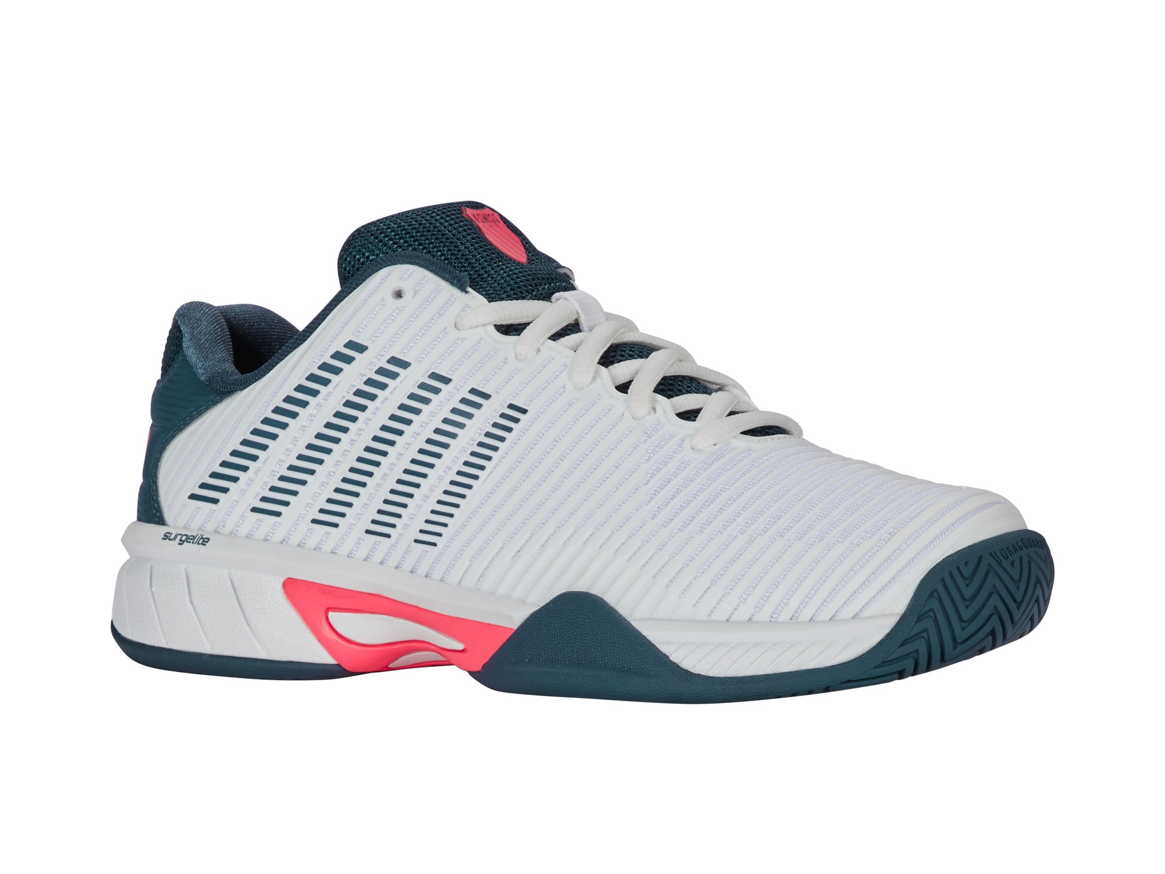 Hypercourt Express 2 Basketball Shoes - White/Stargazer/Neon Blaze | High-Performance Court Sneakers for Men | Perfect for Indoor & Outdoor Basketball Games, Training, and Casual Wear