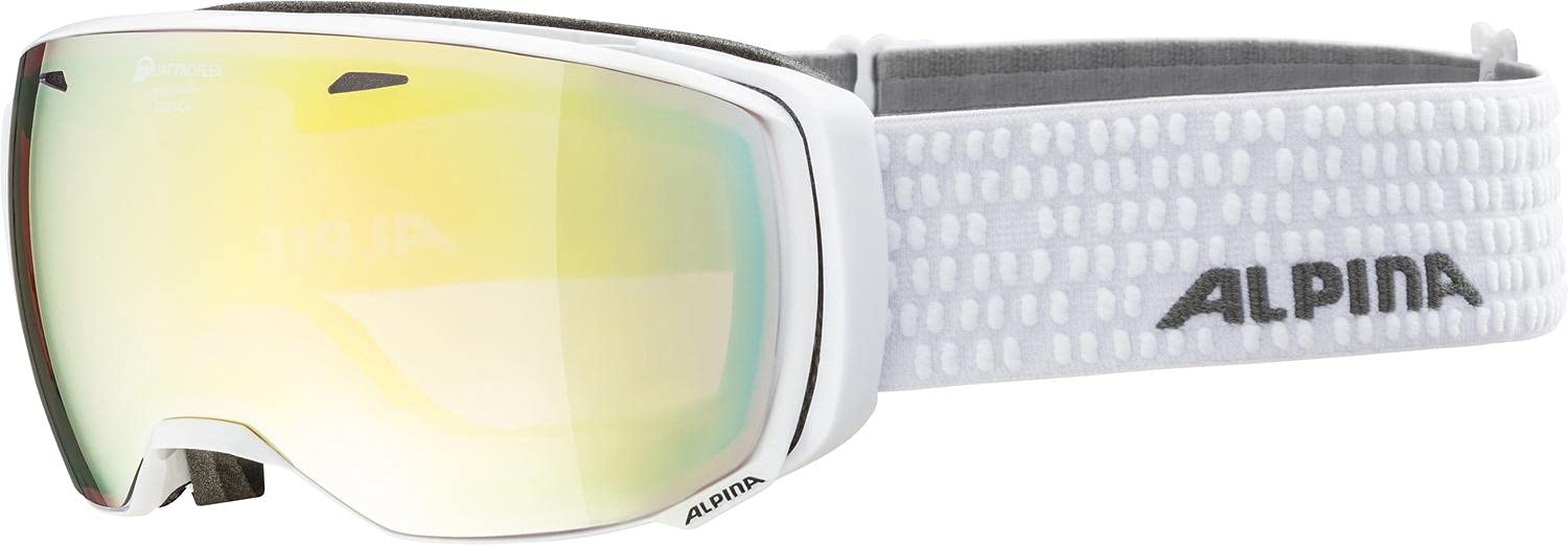 ALPINA ESTETICA QHM Ski & Snowboard Goggles - Unisex Compact Polarized Mirror Lens - Fits Over Glasses - Perfect for Winter Sports & Outdoor Adventures