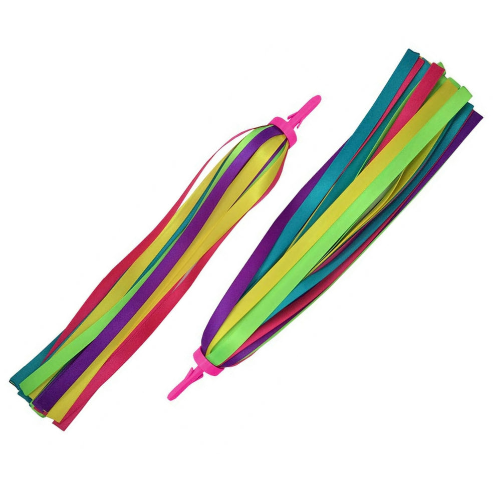 Colorful Micro Handlebar Streamer Ribbons for Bikes - Fun Cycling Accessories for Kids & Parties