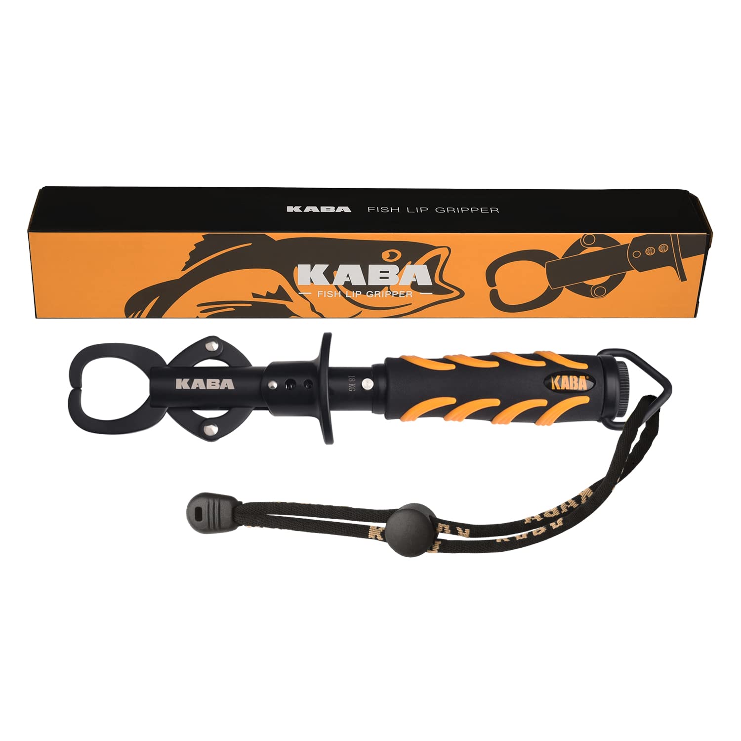 Stainless Steel Fish Lip Gripper with Scale - 40lb Professional Fishing Lip Grabber Tool for Bass, Trout & Walleye - Fish Control Tackle & Clip for Catch & Release, Boat & Shore Fishing