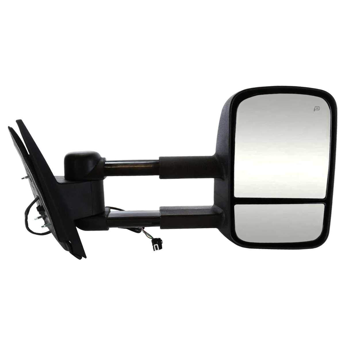 JJ Power Heated Tow Passenger Side Mirror KAPGM1321407 - Replacement Car Mirror for Trucks & SUVs - Defrost & Anti-Fog Design - Perfect for Winter Driving & Towing
