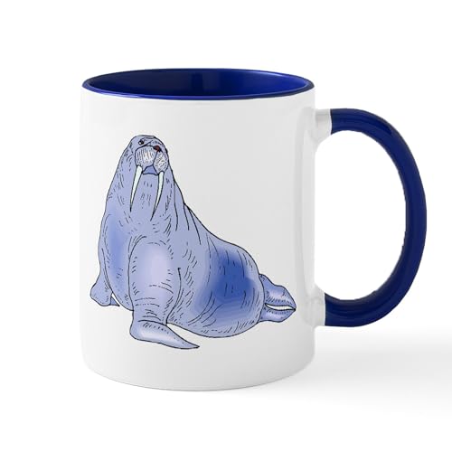 White/Navy Inside - Blue Walrus Mugs