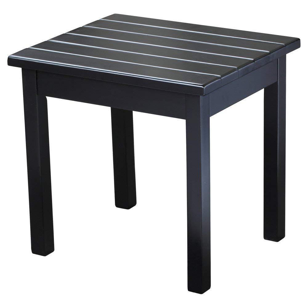 Hinkle Chair Company Black Painted Plantation Porch Side Table - Outdoor Patio Furniture for Garden, Deck & Porch Decor