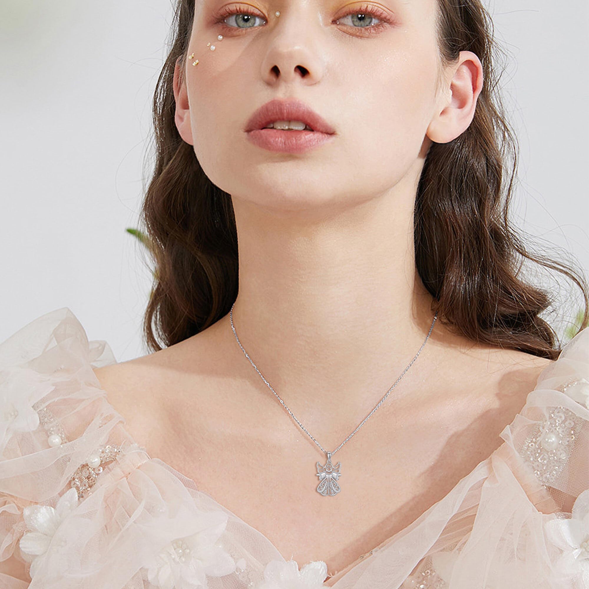 YAFEINI Hug From Heaven Necklace - 925 Sterling Silver Angel Wing Pendant for Women, Elegant Gift for Birthday, Christmas & Special Occasions | Perfect for Everyday Wear, Date Nights & Meaningful Gifts