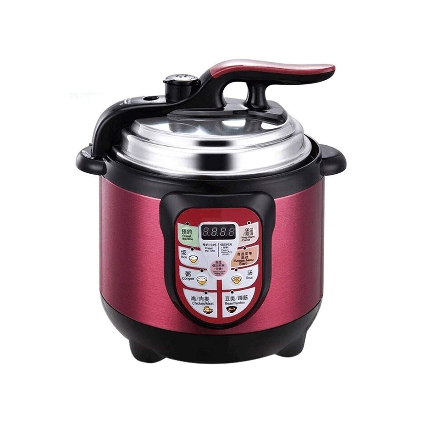JHBNOIUKJS 2L Electric Pressure Cooker - Multifunctional, Non-Stick Inner Pot, Smart Timer, Compact for Small Kitchens & Restaurants | Perfect for Rice, Stews & Meal Prep