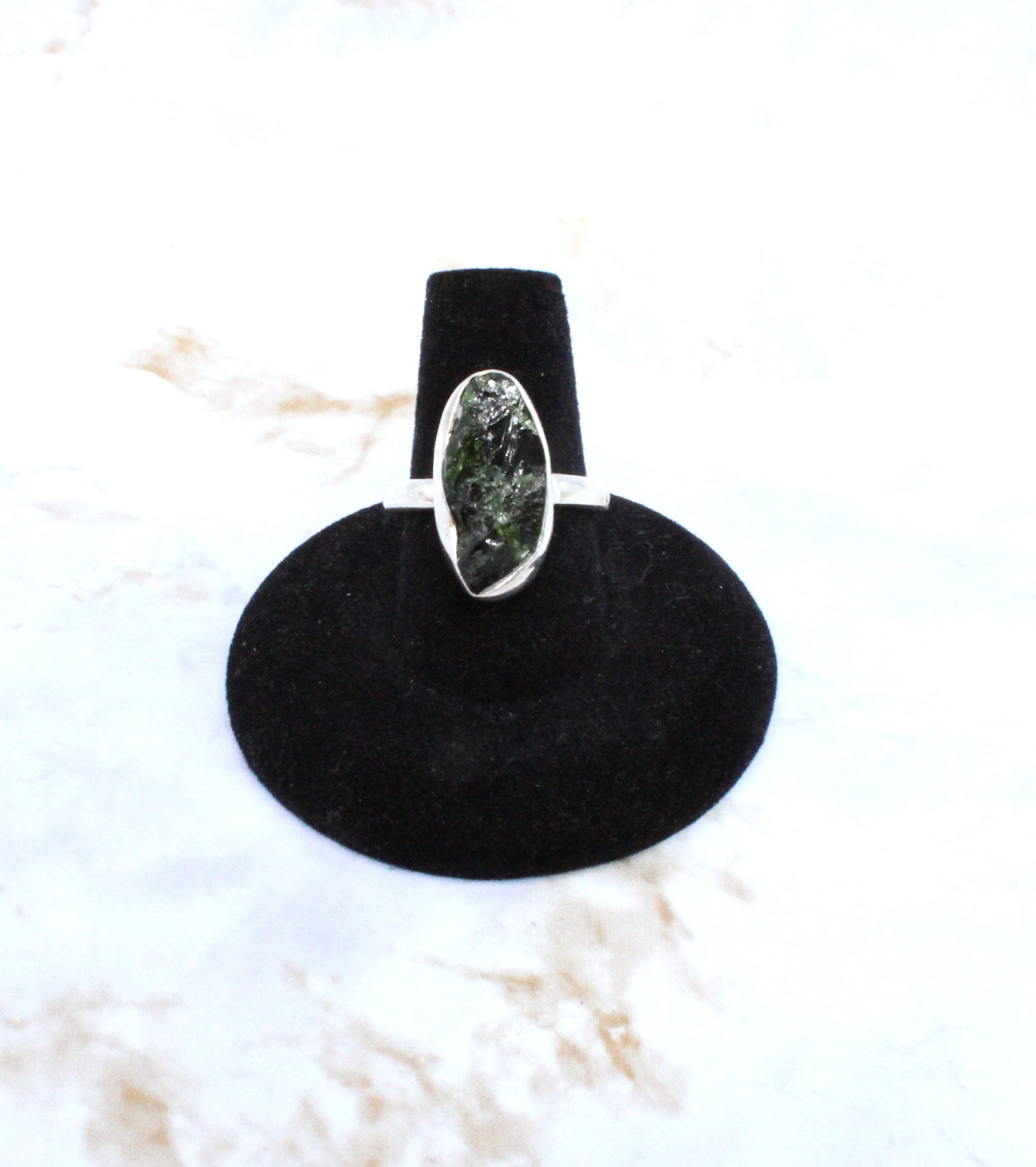 Diopside Sterling Silver Ring - Size 7.75 - Elegant Green Gemstone Jewelry for Women - Perfect for Weddings, Anniversaries & Special Occasions