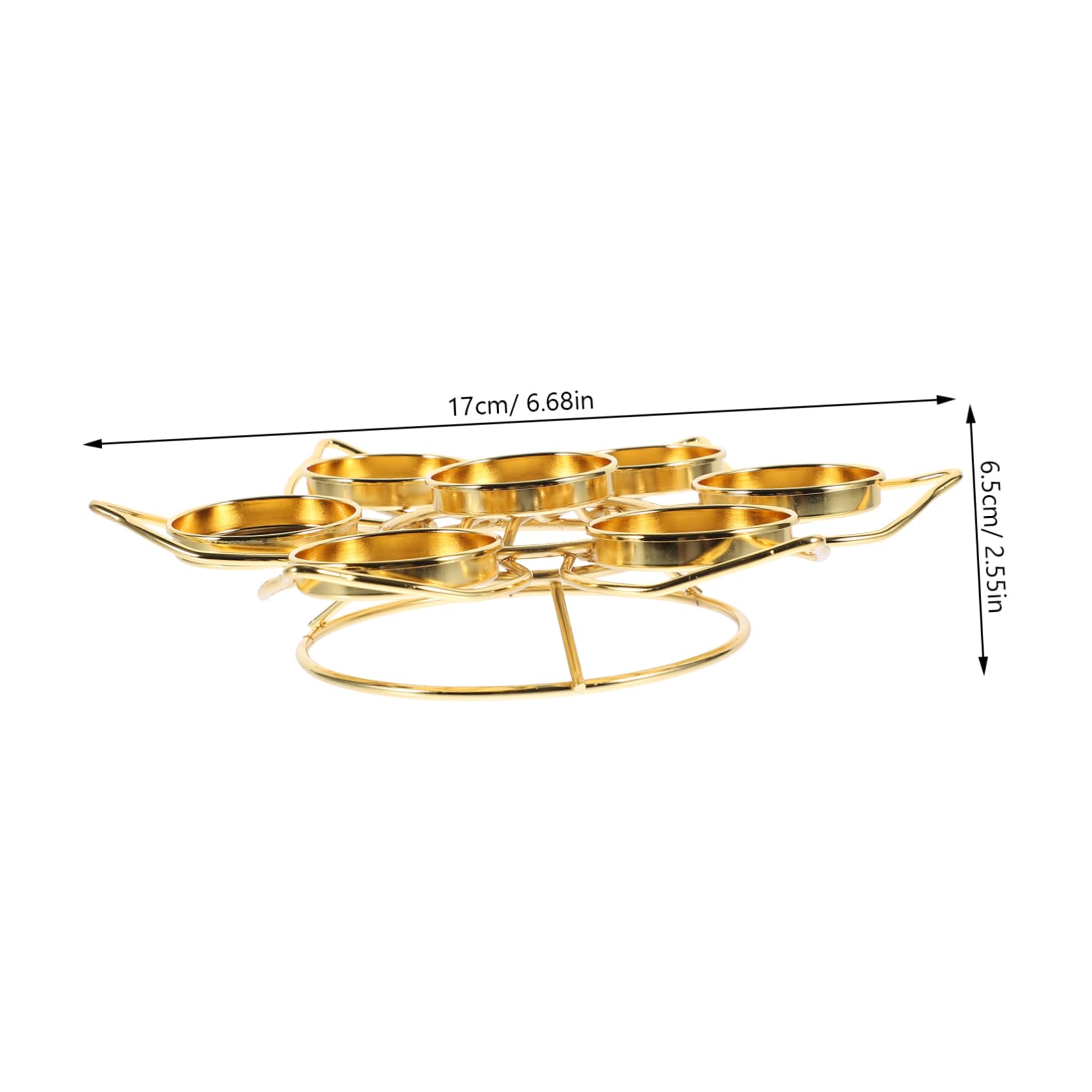 DOITOOL Golden Brass Ghee Lamp Holder - Buddhist Butter Lamp Tea Light Candle Holder for Wedding Decor, Temple Altar & Home Meditation - Elegant Glass Container for Spiritual & Relaxing Ambiance