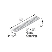 1 Foot Brass Mini Grate NDS 552B - Perfect for Drainage, Landscaping & DIY Projects