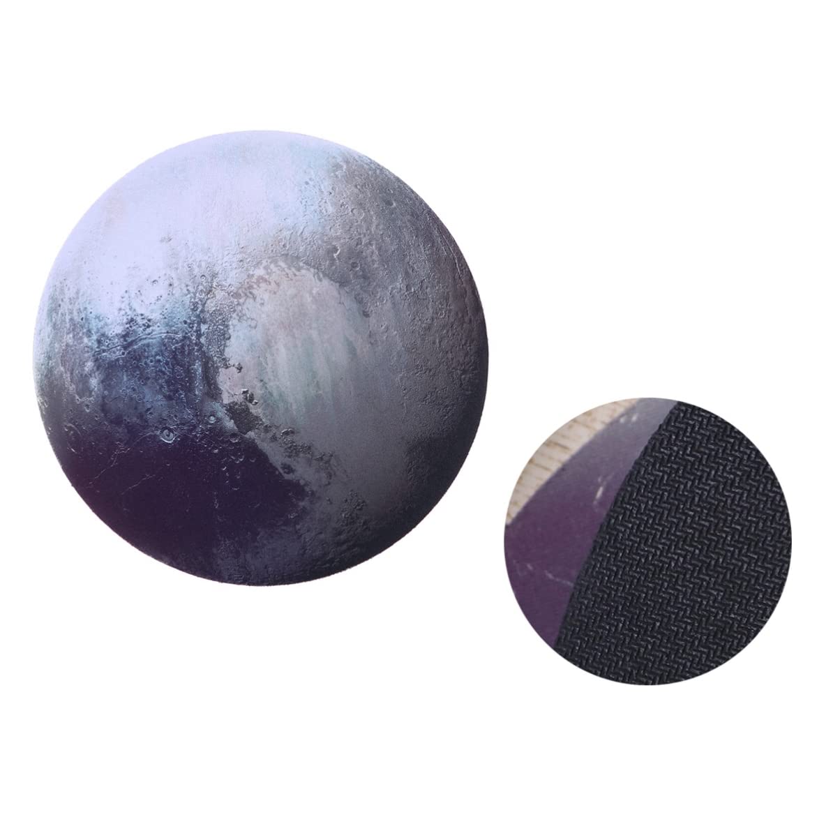 SOLUSTRE Custom Round Mouse Pad - Anti-Slip Desk Mat for PC, Laptop & Home Office | Pluto-Themed Computer Accessory for Gaming & Work (9.8 Inch)