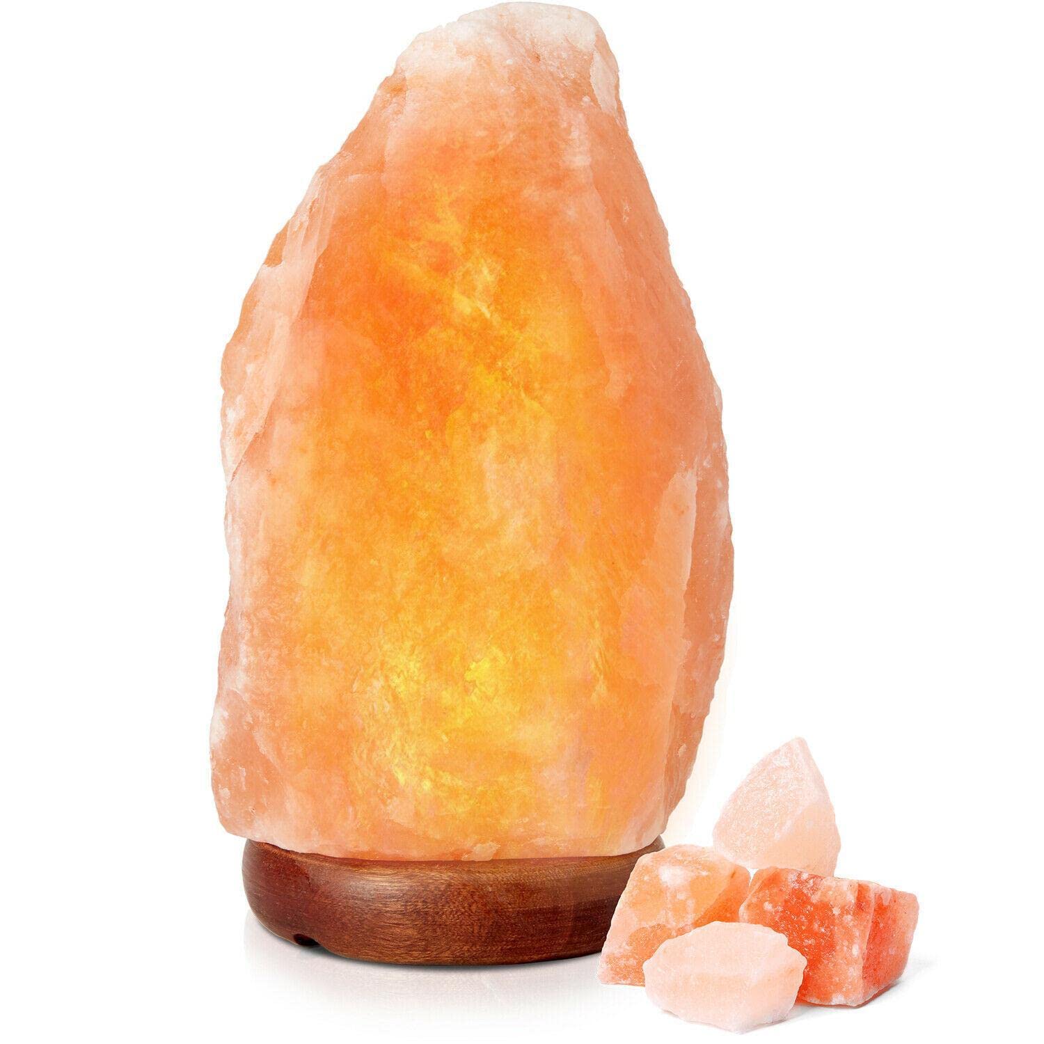 **Himalayan Salt Lamp 11-15lbs - Natural Pink Rock Salt Crystal Lamp for Air Purification, Relaxation & Décor - Perfect for Living Room, Bedroom, Office & Meditation Spaces**