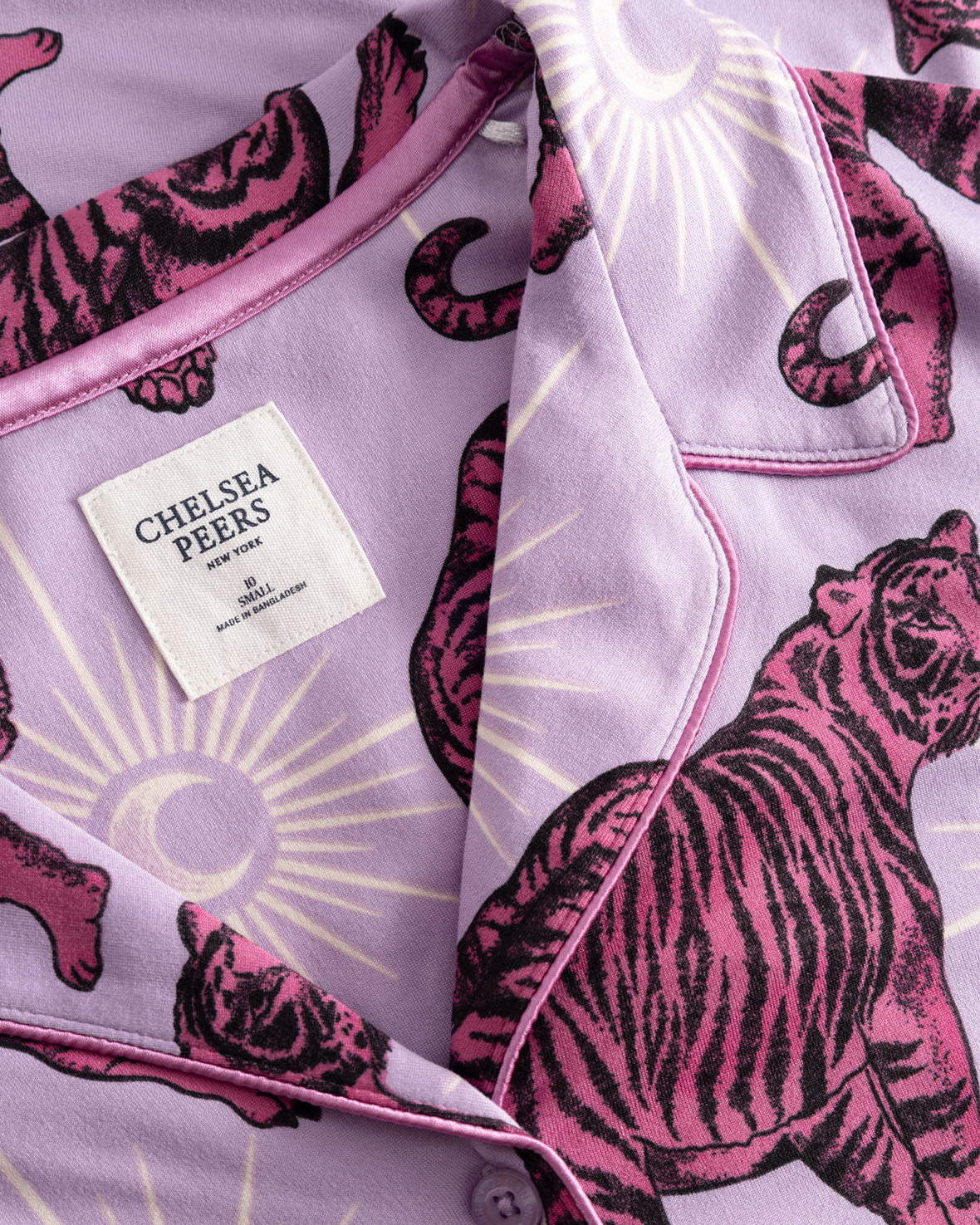 Mystic Tiger Print Short Pajama Set for Women - Soft & Comfortable Sleepwear - Perfect for Summer Nights, Lounging & Travel