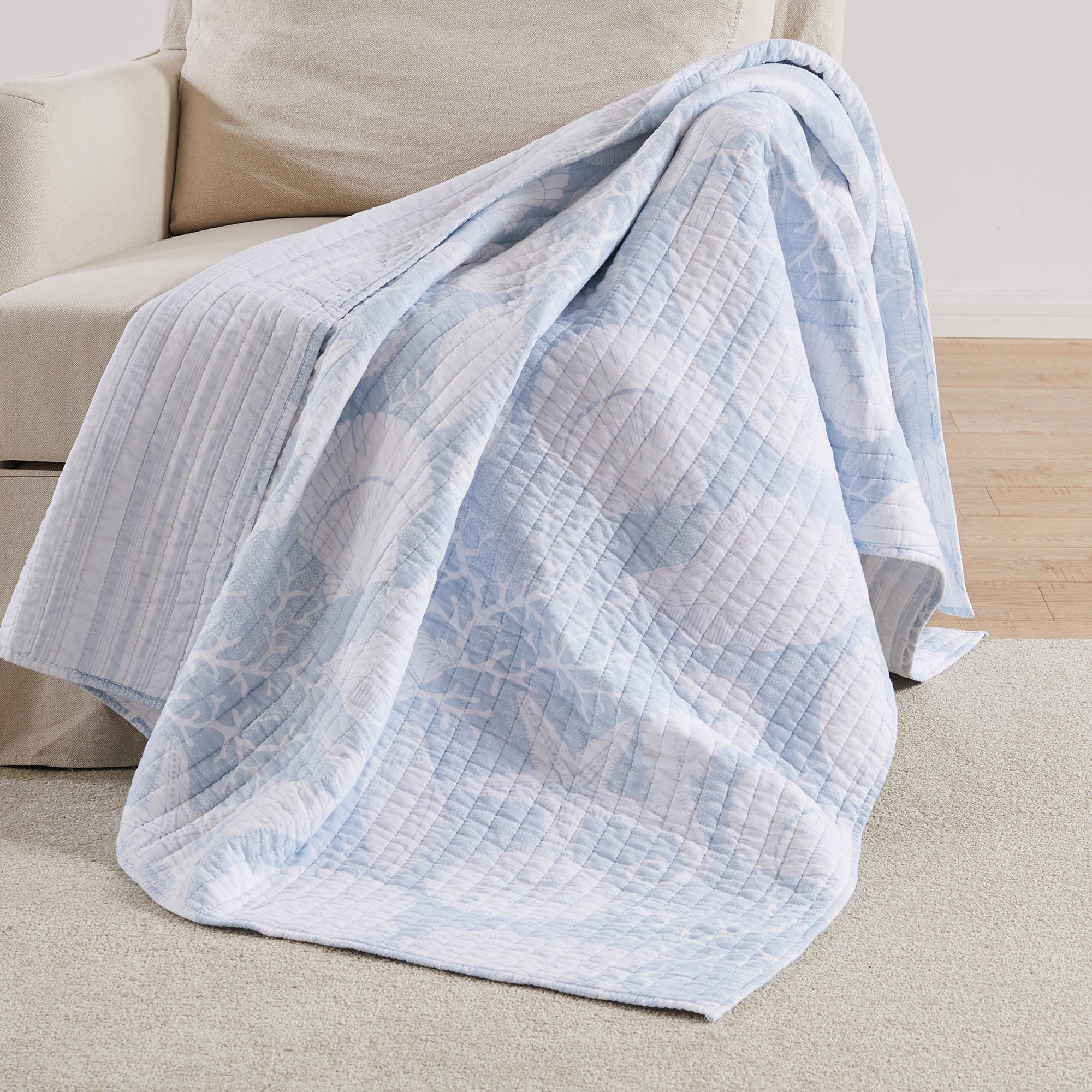 Stillwater Quilted Throw Blanket - Soft & Cozy Lightweight Bedspread for Couch, Sofa, Bed - Perfect for Living Room, Bedroom & Outdoor Use