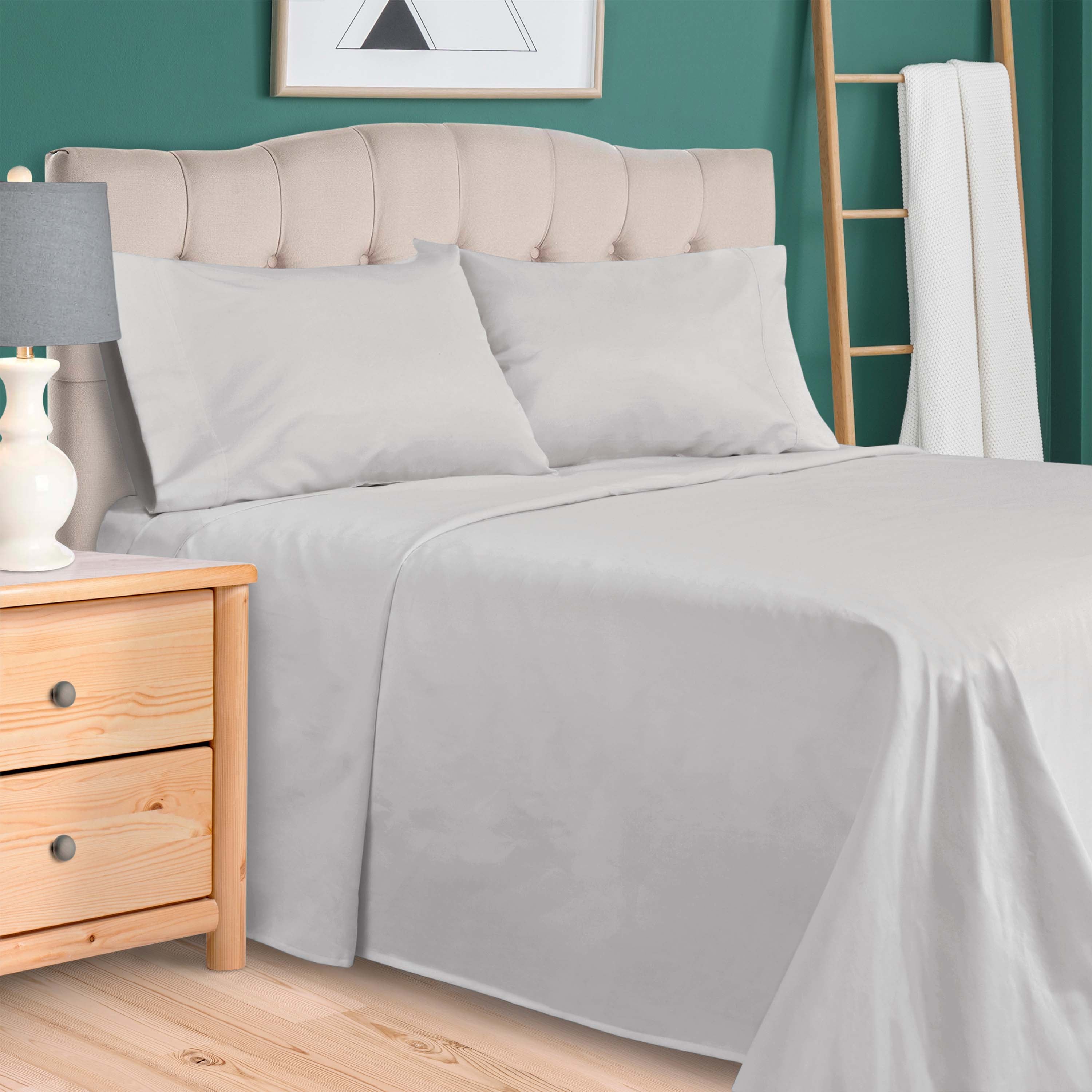 Premium 100% Egyptian Cotton 300 Thread Count Bed Sheet Set - Queen Size, Soft & Breathable for All-Season Comfort - Perfect for Luxury Bedrooms, Hotels, and Guest Rooms