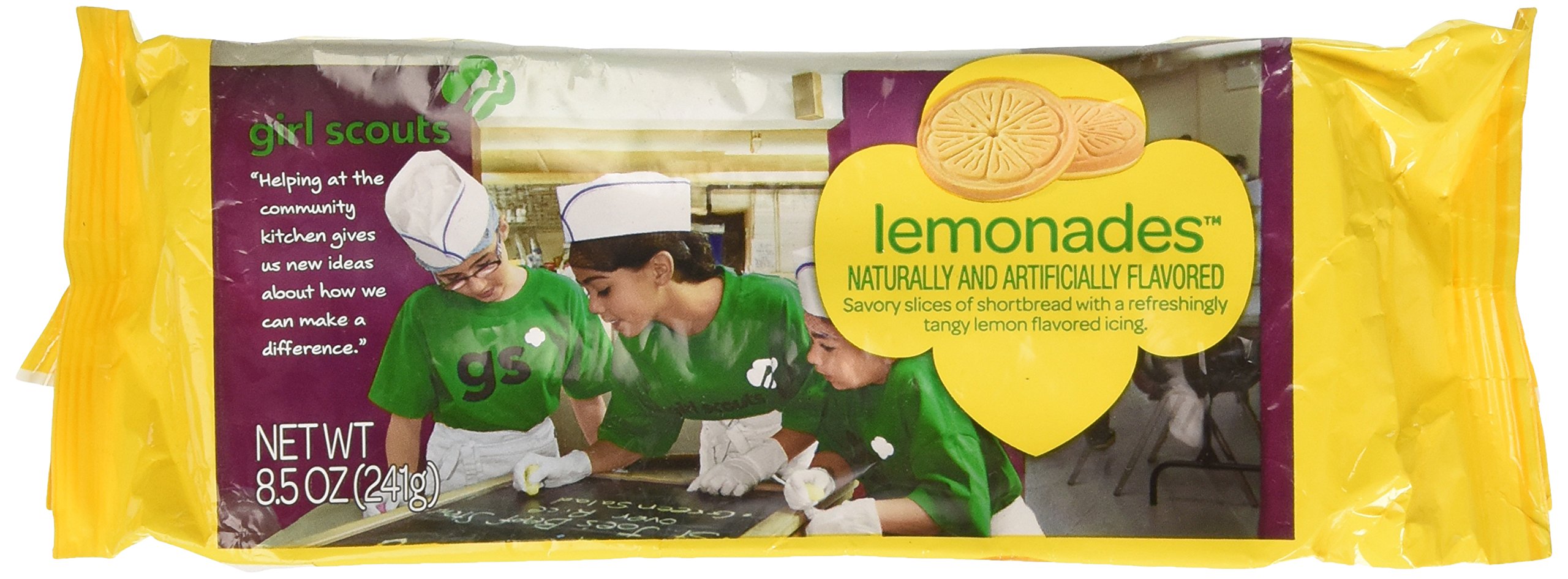 Original Girl Scout Lemonades Cookies 8.5 oz Pack - Crispy Lemon-Flavored Shortbread Cookies for Parties, Gifts & Snacking