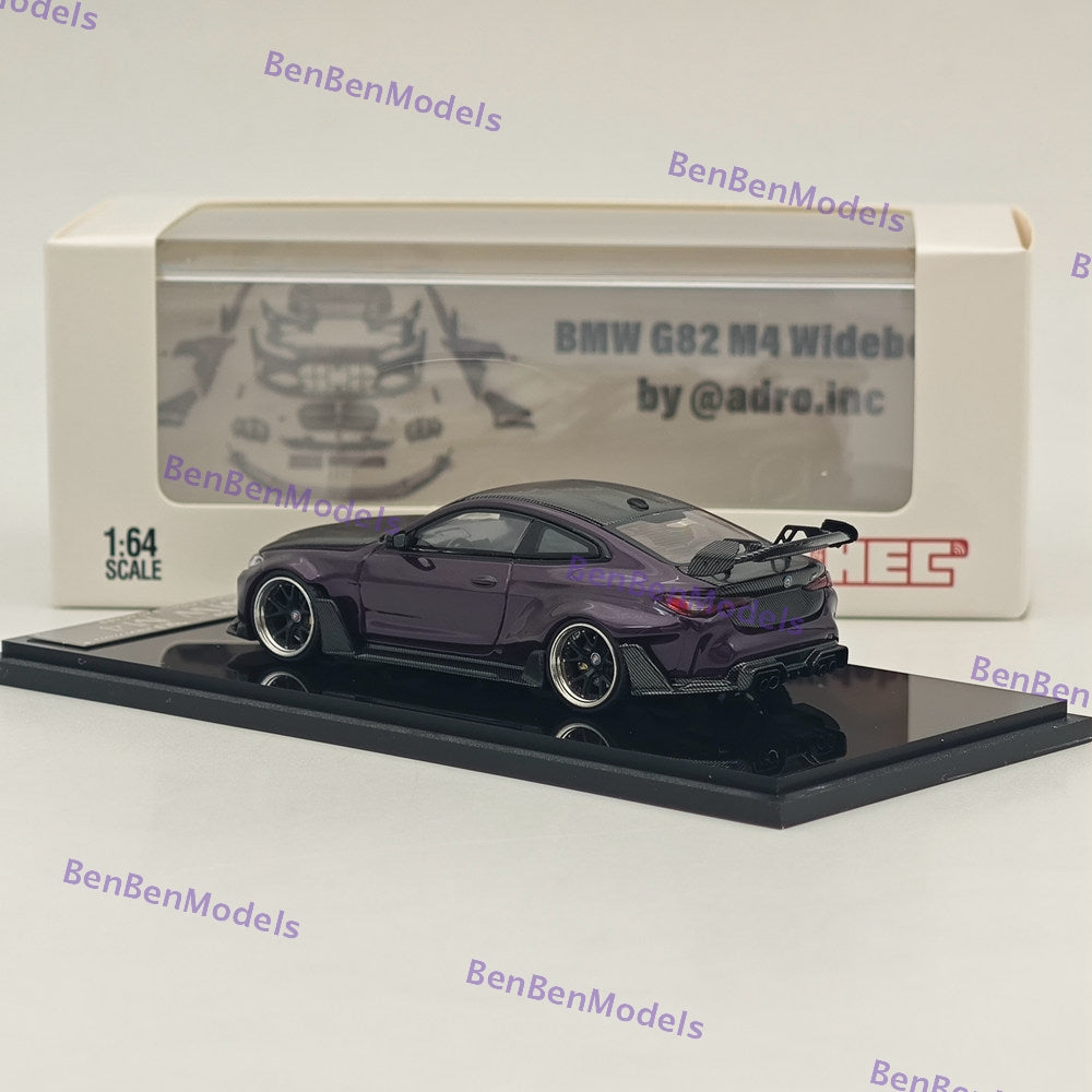 1/64 Scale STREET WARRIOR SW BMW M4 Purple Diecast Model Car - Limited Edition Collectible for Display, Racing Games & Car Enthusiasts