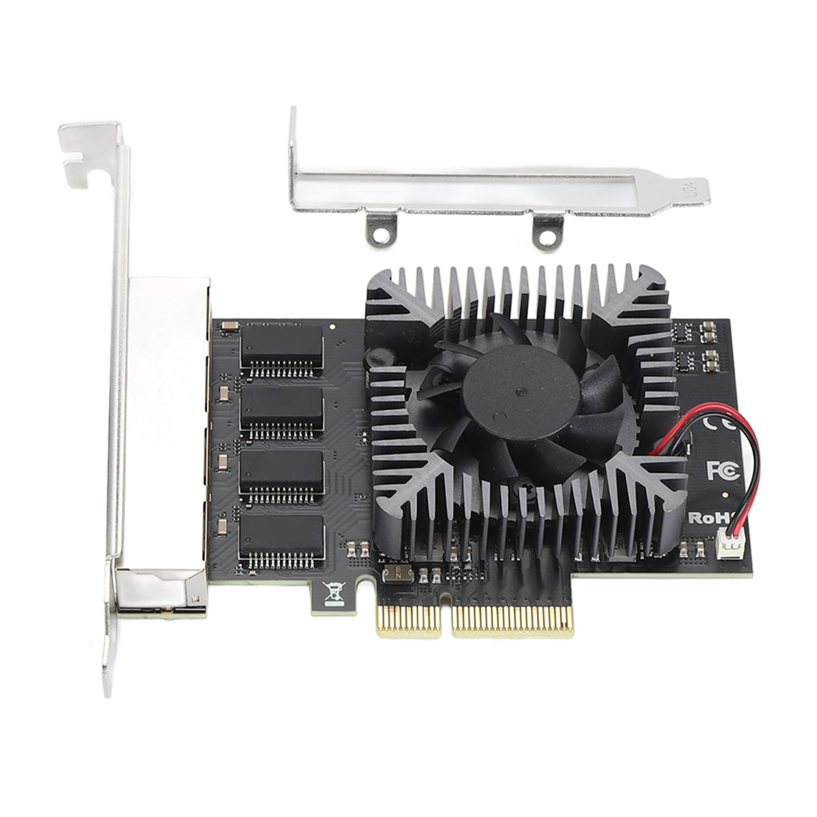 2.5G Gigabit PCIe Ethernet Network Card - 4 Port 2.5Gbps PCI Express LAN Adapter for Windows & Linux | High-Speed Networking for Gaming, Servers & Workstations