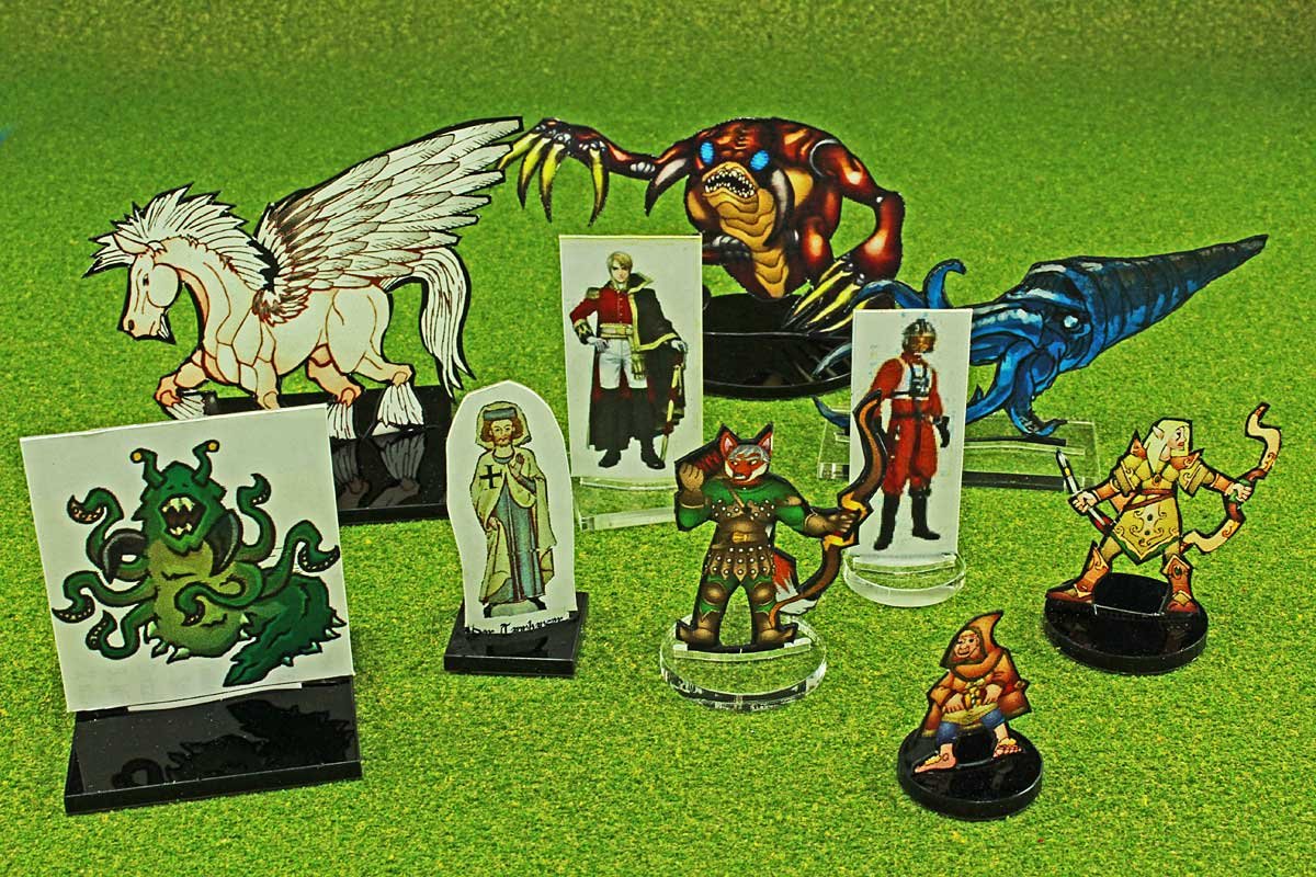 LITKO 3mm Clear Acrylic Miniature Bases - 20mm Slotted Paper Figure Holders for Dungeons and Dragons | RPG Game Accessories | Perfect for Tabletop Gaming, Warhammer & Board Game Card Stands