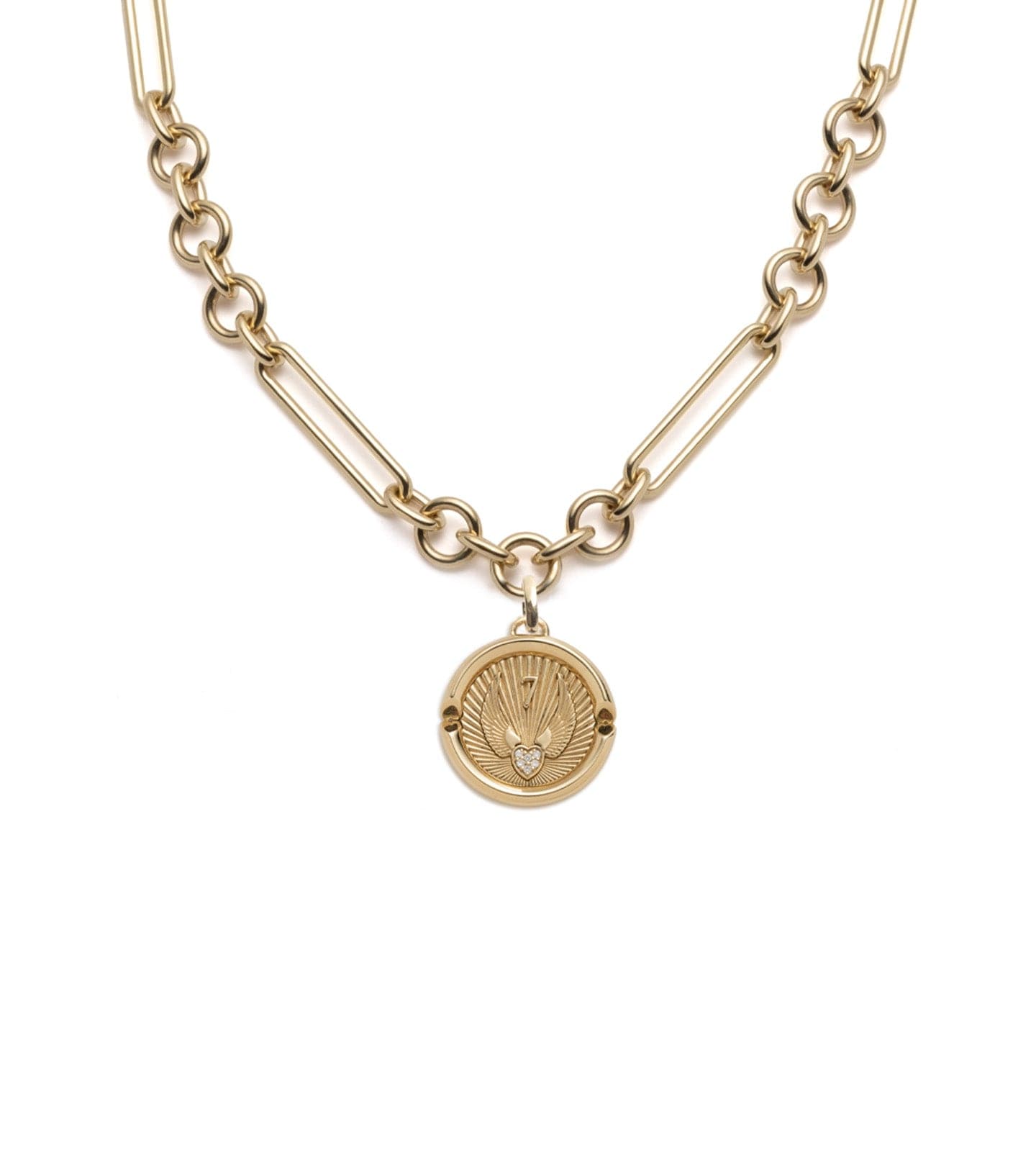 Beloved With Wings We Fly - Love & Vivacity Midsized Mixed Clip Necklace for Women | Elegant Jewelry Gift for Valentine's Day, Anniversary & Special Occasions