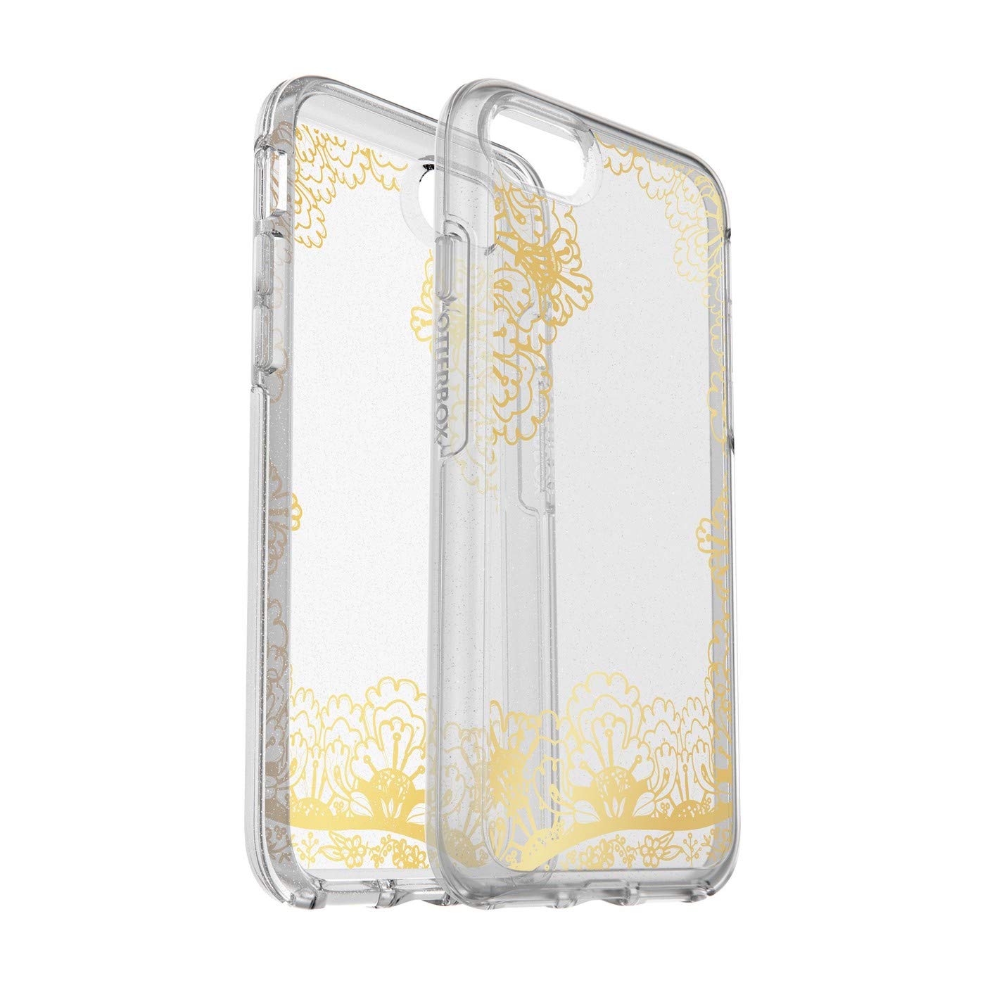 OtterBox Symmetry Series Slim Protective Case for iPhone 8 & iPhone 7 (NOT Plus) - Shockproof & Drop Protection - Gold LACE Clear Design - Perfect for Everyday Use, Work & Outdoor Activities