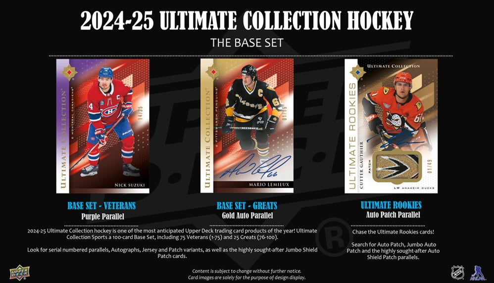 2024-25 Upper Deck Ultimate Collection Hockey Hobby Box - Premium NHL Trading Cards for Collectors | Perfect for Sports Memorabilia Enthusiasts & Gift Giving