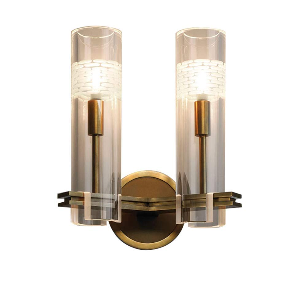 Luxury Nordic Farmhouse Chandelier - Full Copper Wall Lamp for Living Room & Bedroom - Glass Decorative Indoor Lighting Fixture (Light Source Not Included) - Perfect for Farmhouse, Bedside, Hallway and Aisle Lighting Decor