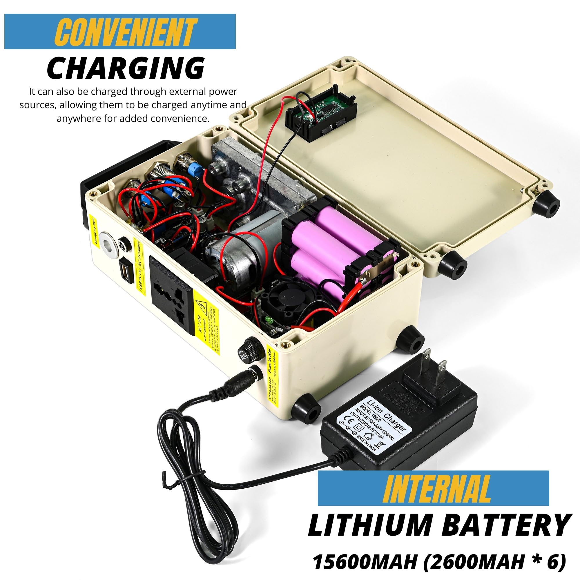 150W Hand Crank Portable Power Generator - Rechargeable Aluminum Alloy Power Station with Folding Handle for Camping, Outdoor Emergencies & Smartphone Charging | Perfect for Home Backup, RV Trips & Off-Grid Adventures