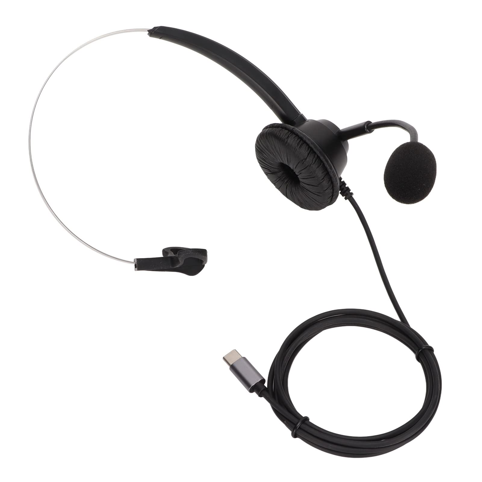 Zyyini H360 Type-C Call Center Headset - Dual Ear Business Headphones with Noise Cancelling Mic, Professional Office Headset for Customer Service & Remote Work | Perfect for Call Centers, Virtual Meetings & Home Office