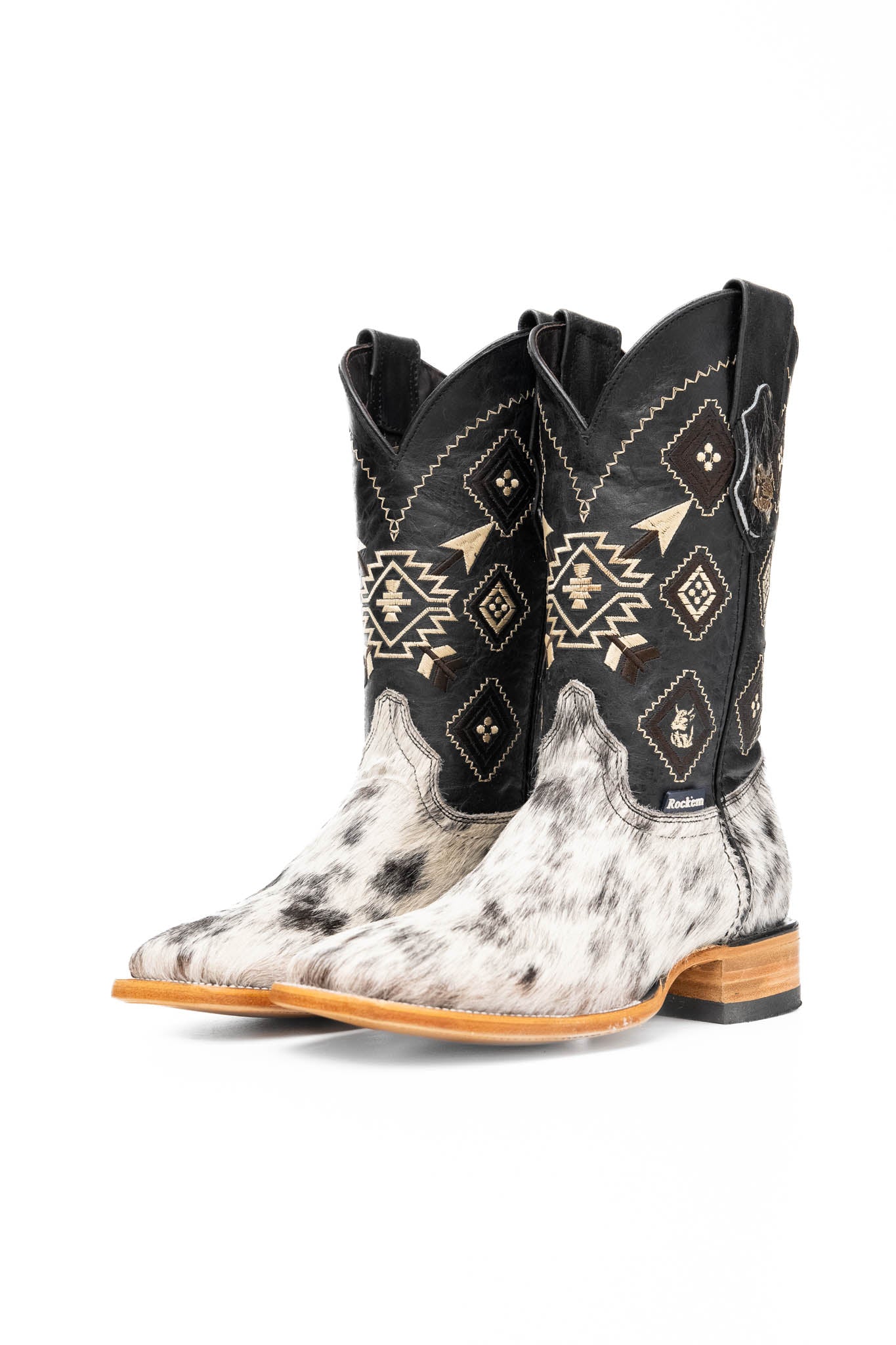 Authentic Men's Cowhide Square Toe Cowboy Boots - Size 7 (US) - Durable Western Boots for Country Dancing, Rodeo & Casual Wear - NM71 Style