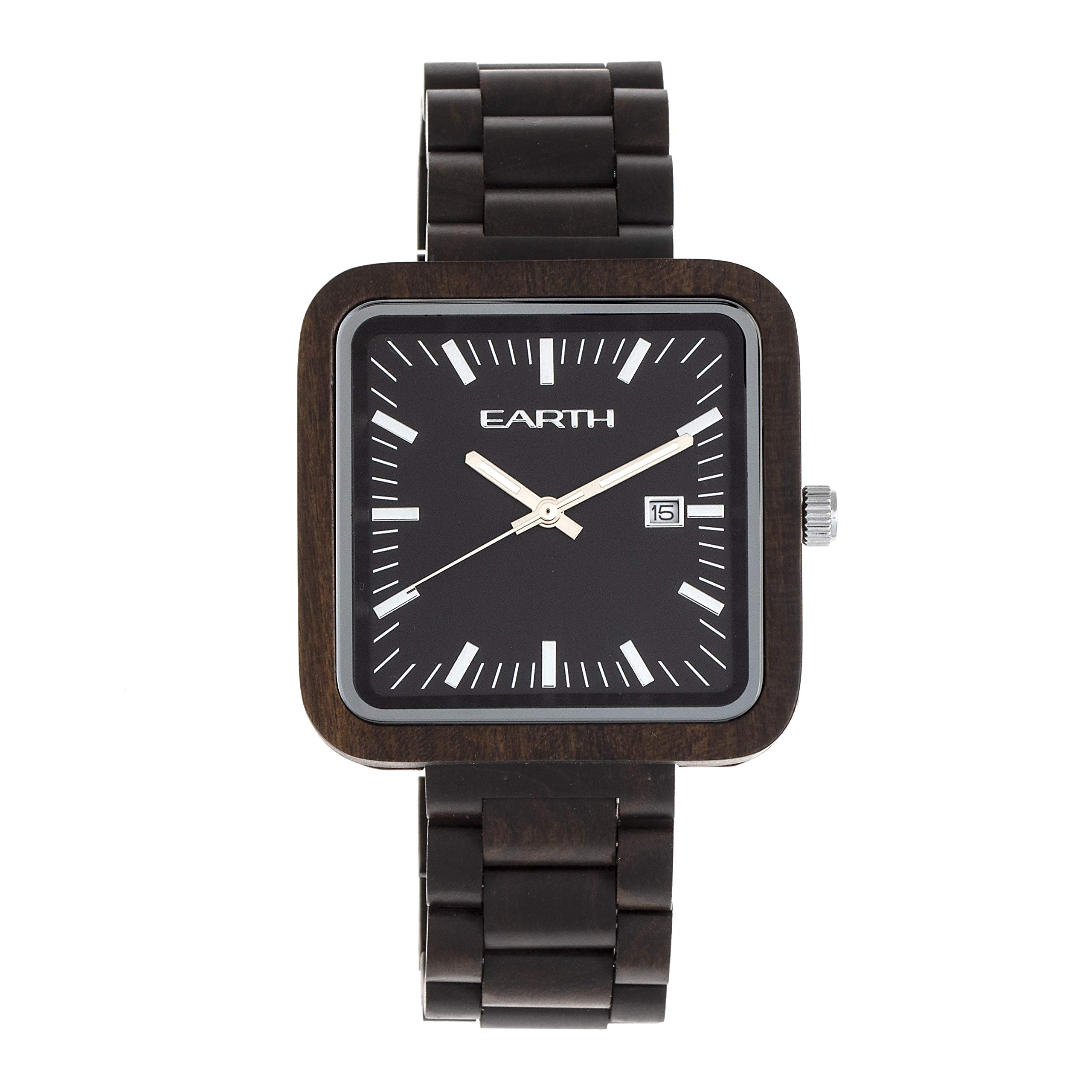 Earth Wood Berkshire Bracelet Watch with Date Display - Stylish Wooden Wristwatch for Men & Women - Perfect for Outdoor, Casual & Office Wear