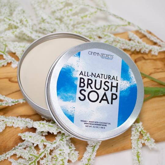 CINEMA SECRETS All Natural Brush Soap - Professional Makeup Brush Cleaner for Artists & Beauty Enthusiasts | Perfect for Cleaning, Sanitizing & Extending Brush Life | Ideal for Home, Salon & Professional Makeup Kits