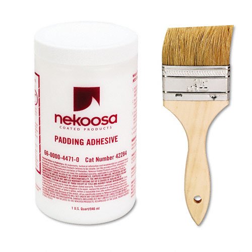 Nekoosa Coated Products Fan-Out Padding Adhesive, 32 oz Liquid - 2 Pack (Total 64 oz) - Strong Bonding Glue for Bookbinding, Crafts & DIY Projects - Ideal for Scrapbooking, Card Making & Paper Arts